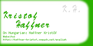 kristof haffner business card